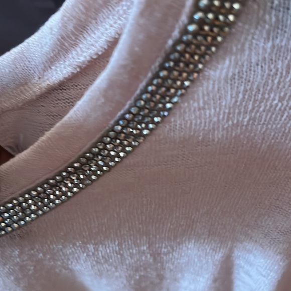 Pink with silver embellishments summer sweater - Picture 2 of 4